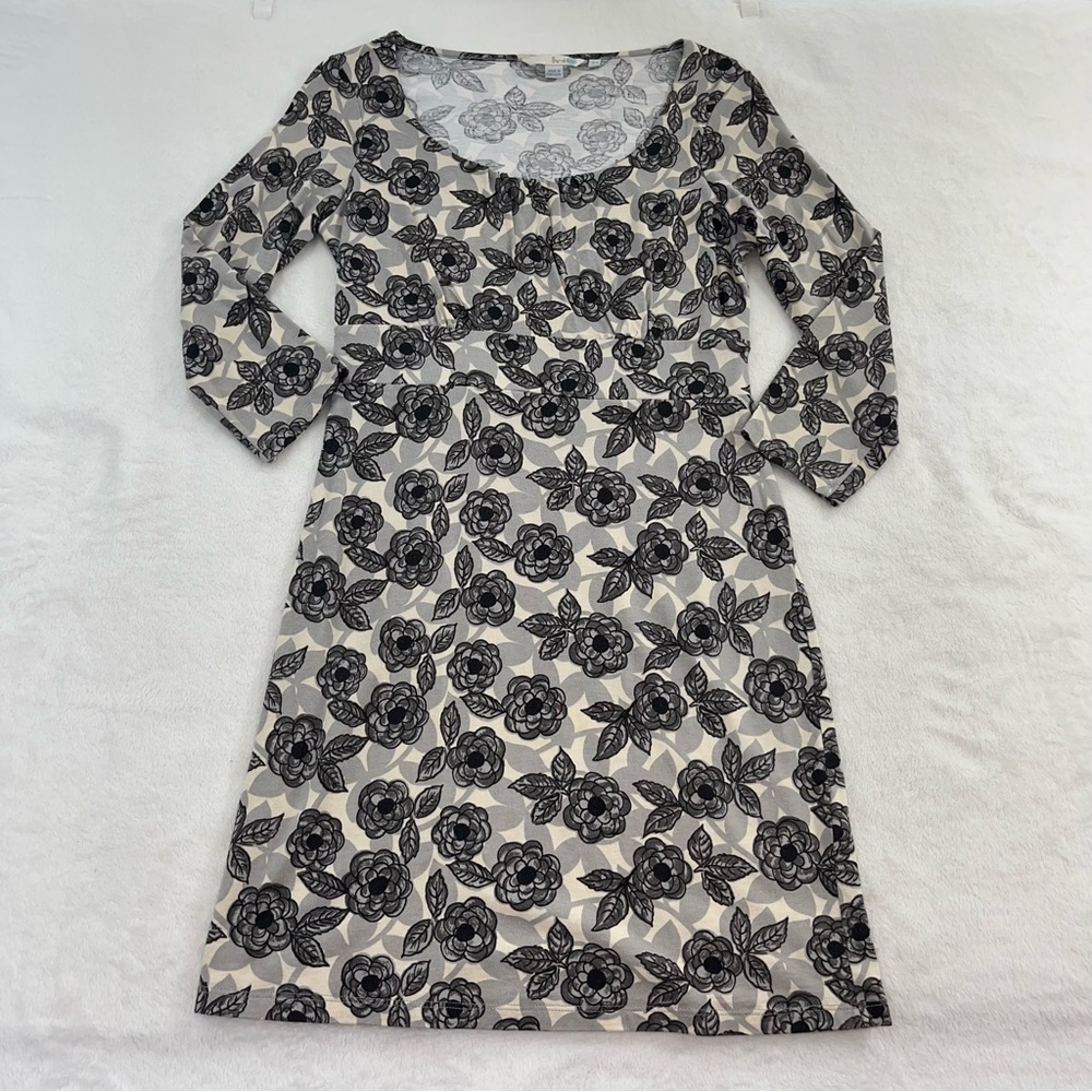 Boden Floral Empire Waist Dress Woman’s Sz 4 Long Sleeve‎ Mini Dress WL573 - Picture 3 of 9